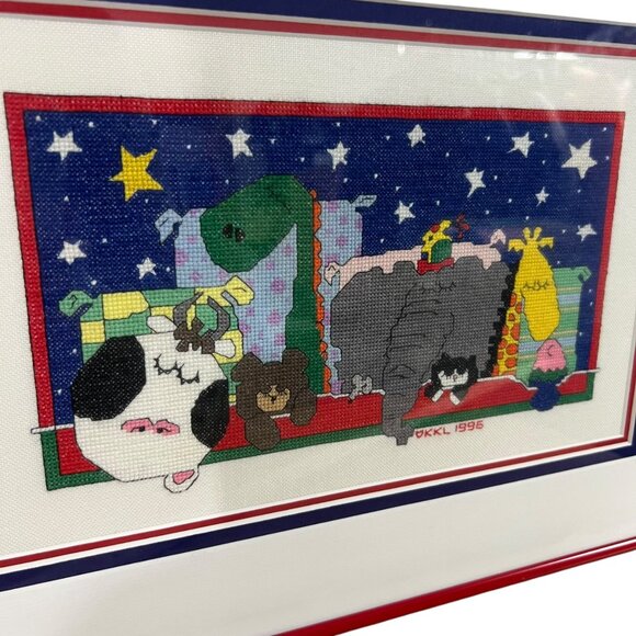 Handmade Sandra Boynton Animal Cross Stitch Professionally Framed - Picture 2 of 9